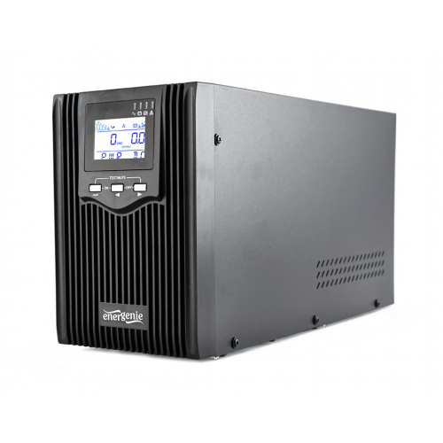 SAI Gembird Onda Sinusoidal Pura 2000VA con Pantalla LCD y Puerto USB – Color Negro