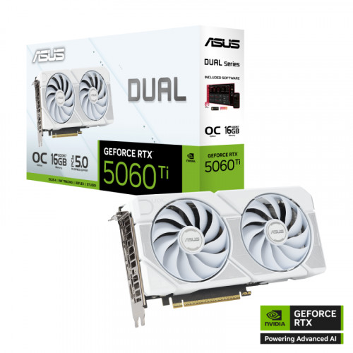 Asus GeForce RTX 5060TI 16GB Dual OC White