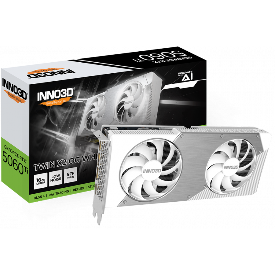 Inno3D GeForce RTX 5060 TI 16GB Twin X2 OC White Inno3D GeForce RTX 5060 TI 16GB Twin X2 OC White