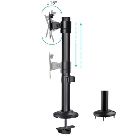 SOPORTE MESA 2 PANTALLAS 17''-32'' NEGRO TOOQ