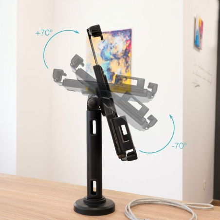 SOPORTE MESA/PARED PARA TABLET ANTIRROBO NEGRO