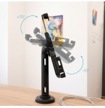 SOPORTE MESA/PARED PARA TABLET ANTIRROBO NEGRO